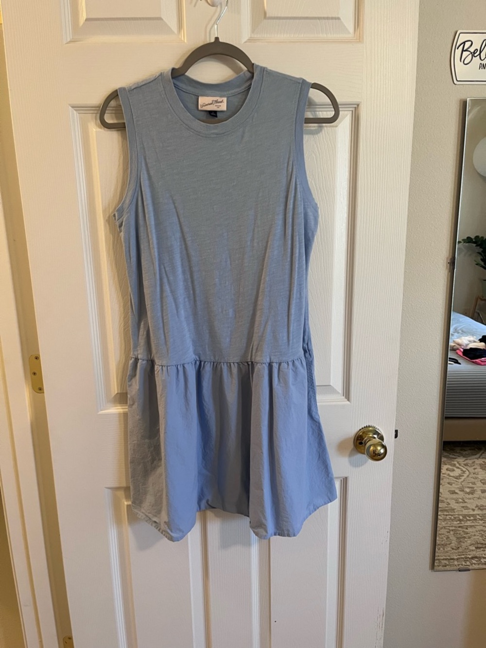 Universal Thread Soft Blue Sleeveless Drop-Waist Girls Dress